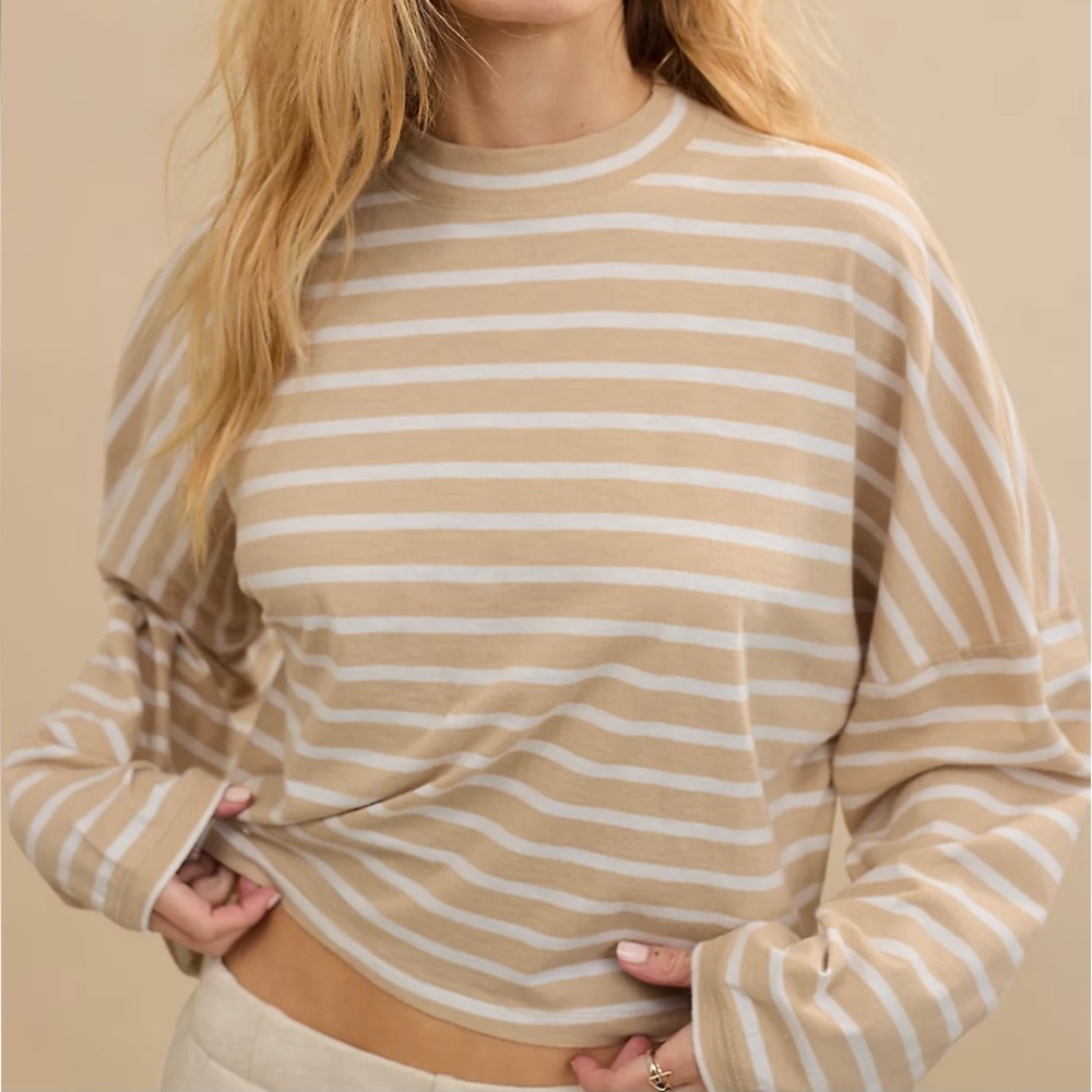 Aerie Cozy Long Sleeve Mockneck T-Shirt